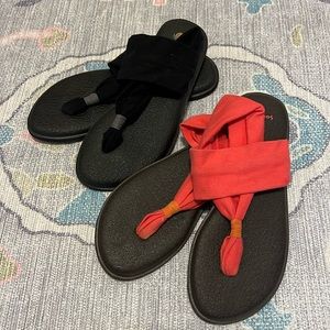 Two Pair Sanuk Sandals in EUC